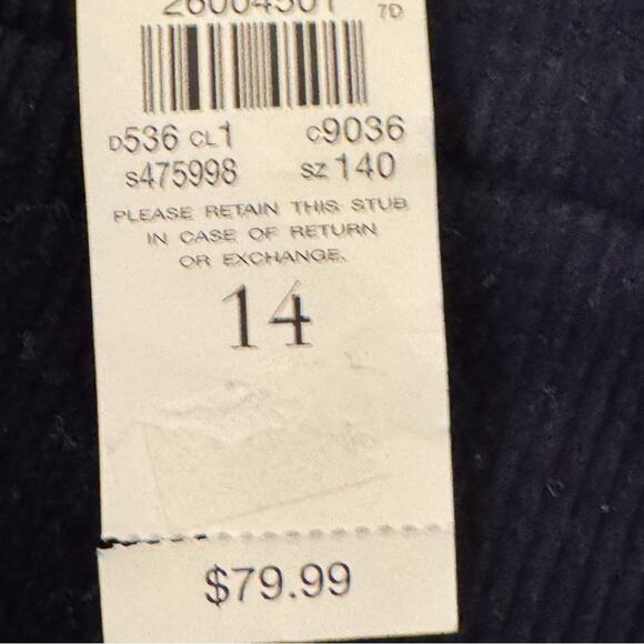 NWT Ann Taylor navy blue corduroy mini pencil skirt size 14
 b6 - Picture 3 of 4